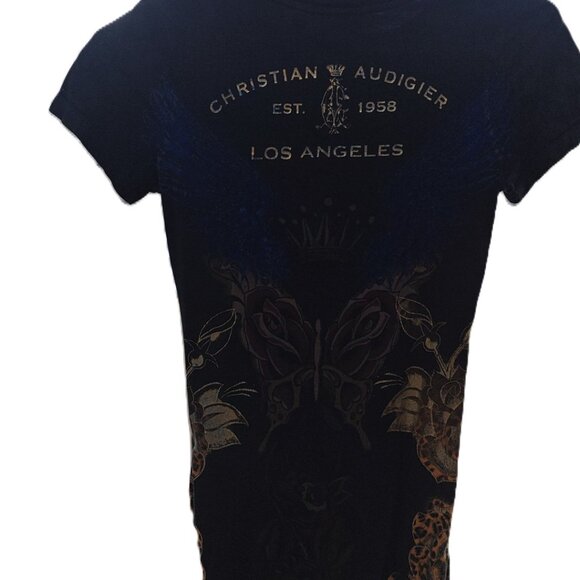 ✨ Vintage Early-2000s Christian Audigier Graphic Tee - Picture 2 of 3